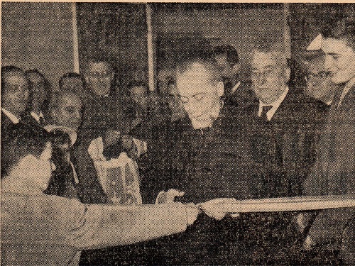 Il senatore On. Guido Bisori inaugura la nuova  Sede della Chiti in via Di Gherardo 24 febbraio 1957
